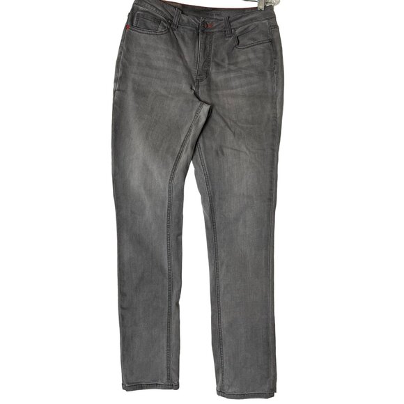 Peace Love World Women's Grey Straight Leg Jeans Size US-4 Cotton Blend Goth - Picture 1 of 10